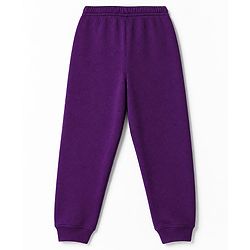 Pine Kids Cotton Mix Knit Full Sleeves Vest & Pant Thermal Set in Purple