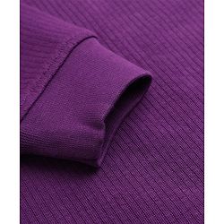 Pine Kids Cotton Mix Knit Full Sleeves Vest & Pant Thermal Set in Purple