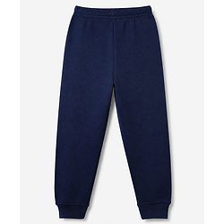 Pine Kids Cotton Knit Full Sleeves Solid Vest and Pant - Navy Blue