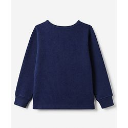 Pine Kids Cotton Knit Full Sleeves Solid Vest and Pant - Navy Blue