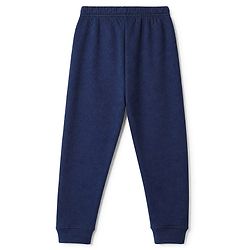 Pine Kids Cotton Mix Knit Full Sleeves Vest & Pant Thermal Set in Navy Blue