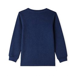 Pine Kids Cotton Mix Knit Full Sleeves Vest & Pant Thermal Set in Navy Blue