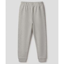 Pine Kids Cotton Knit Full Sleeves Solid Vest and Pant Thermal Inner Wear Set in Grey