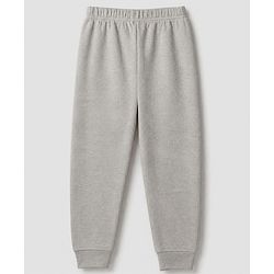 Pine Kids Cotton Knit Full Sleeves Solid Vest and Pant Thermal Inner Wear Set in Grey