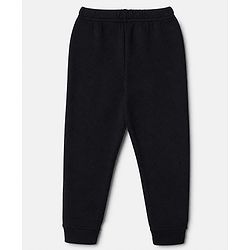 Pine Kids Cotton Knit Full Sleeves Solid Vest and Pant Thermal Inner Wear Set in Black