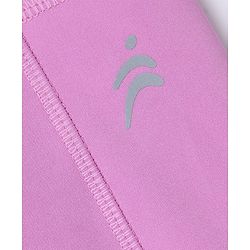 Pine Active Knit Full Length Solid Capri Leggings - Pink