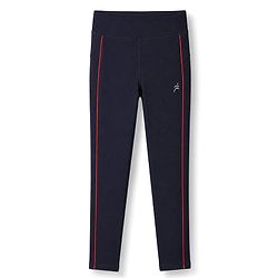 Pine Active Knit Full Length Solid Leggings - Navy Blue