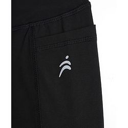 Pine Active Knit Full Length Solid Leggings - Black