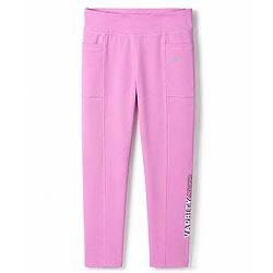 Pine Active Knit Full Length Solid Leggings - Pink