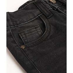Pine Kids Denim Woven Full Length Jeans In Black
