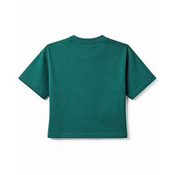 Pine Kids 100% Cotton Bio Washed Knit Co-ord T-Shirt & Pyjama Night Suit With Melbourne Text in Green