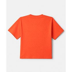 Pine Kids 100% Cotton Bio Washed Knit Half sleeves T-Shirt & Pyjama Night Suit with Good Energy in Orange