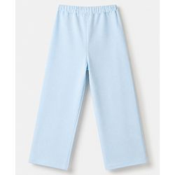 Pine Kids Disney 100% Terry Knit Ankle Length Track Pant with Ohana Text & Stitch Graphic Print - Light Blue