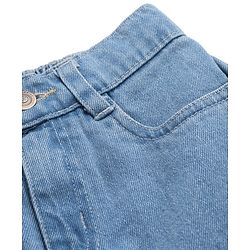 Pine Kids Cotton Elastane Denim Woven Above Knee Length Skirt - Blue