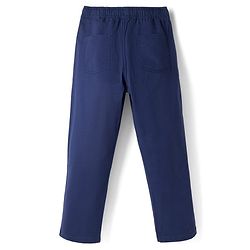 Pine Kids Cotton Elastane Woven Full Length Trouser with Zip Pockets - Navy Blue