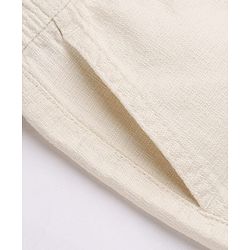 Pine Kids Cotton Woven Full Length Trousers in Beige for 4-5 Years