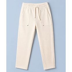 Pine Kids Cotton Woven Full Length Trousers in Beige for 4-5 Years