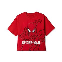 Pine Kids Marvel Single Jersey Knit Half Sleeves T-Shirts with Avengers, Spiderman & Captain America Graphic Pack of 3 - Black, Red & Blue