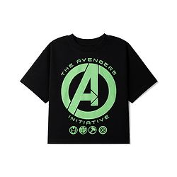 Pine Kids Marvel Single Jersey Knit Half Sleeves T-Shirts with Avengers, Spiderman & Captain America Graphic Pack of 3 - Black, Red & Blue