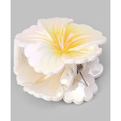 Pine Kids Free Size Hair Pins and Clips Set with Stylish Decorative Floral Designs - White