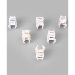 Pine Kids Free Size Hair Pins and Clips Set with Stylish Decorative Floral Designs - White