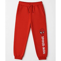 Pine Kids Marvel 100% Cotton Terry Jogger Fit Full Length Joggers in Pack of 3 - Black Grey & Red