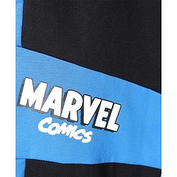 Pine Kids Marvel 100% Cotton Terry Knit Full Length Lounge Pant with Shield Print in Navy Blue
