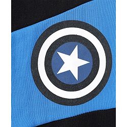 Pine Kids Marvel 100% Cotton Terry Knit Full Length Lounge Pant with Shield Print in Navy Blue