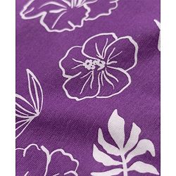 Pine Kids 100% Cotton Knit Top With Full Sleeves And Floral Print - Purple