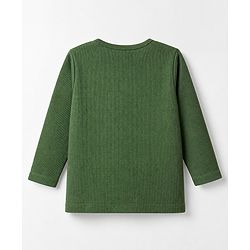 Pine Kids Knit Full Sleeves Solid T-Shirt - Green