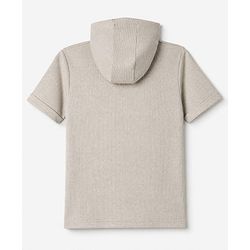 Pine Kids Cotton Knit Hooded T-Shirt with Half Sleeves in Grey for 4-5 Years