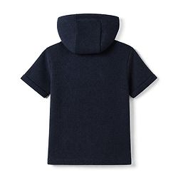 Pine Kids Cotton Waffle Knit Hooded T-Shirts with Half Sleeves in Navy Blue for 4-5 Years