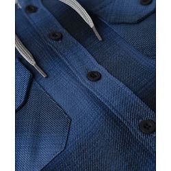 Pine Kids 100% Cotton Woven Hooded Checked Shirt with Full Sleeves - Blue