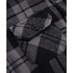 Pine Kids 100% Cotton Woven Hooded Shirts with Full Sleeves and Buffalo Checks Print in Grey