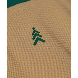 Pine Kids Knit with Half Sleeves Polo T-Shirt Tree Embroidery in Offwhite