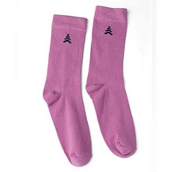 Pine Kids Cotton Knit Mid Calf Length Solid Socks Pack Of 5 - Blue Green Yellow Purple & Plum