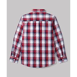 Pine Kids 100% Cotton Woven Full Sleeves Tartan Checks Shirt and Tank Top with Street Competition Print - Red