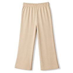 Pine Active Knit Full Length Solid Flared Track Pants in Beige
