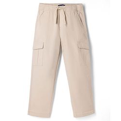 Pine Kids Cotton Elastane Woven Full Length Trouser with Cargo Pockets - Beige