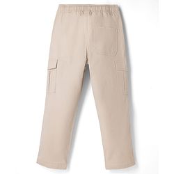 Pine Kids Cotton Elastane Woven Full Length Trouser with Cargo Pockets - Beige