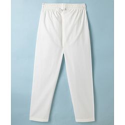 Pine Kids 100% Cotton Woven Full Sleeves Kurta and Pyjama with Full Length and Floral Print in White for 4-5 Years