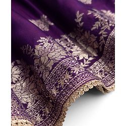 Pine Kids Woven Half Sleeves Lehenga Choli with Dupatta and Floral Damask Print in Pink
