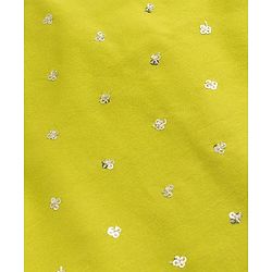 Pine Kids Woven Choli and Lehenga with Dupatta and Full Length and Foil Print in Light Green for 4-5 Years
