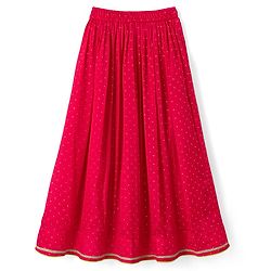 Pine Kids Woven Choli and Lehenga with Dupatta and Full Length and Foil Print in Light Green for 4-5 Years