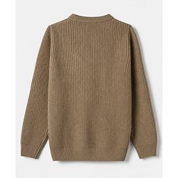 Pine Kids Solid Pullover with Full Sleeves in Beige