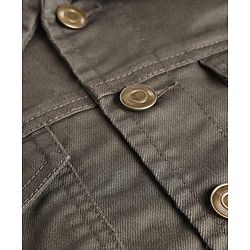 Pine Kids Cotton Woven Jacket with Full Sleeves in Olive Green