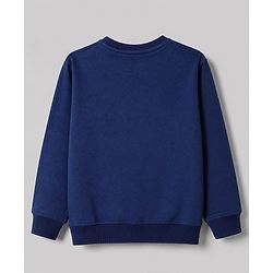 Pine Kids Cotton Mixes Knit Sweatshirts with Full Sleeves and Rivera Explore & Please Wait Print Pack of 3 - Navy Blue Orange White