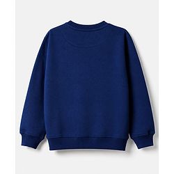Pine Kids Cotton Mix Knit Sweatshirts with Full Sleeves and Text Print Pack of 3 in Navy Blue