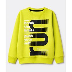 Pine Kids Cotton Mix Knit Sweatshirts with Full Sleeves and Text Print Pack of 3 in Navy Blue