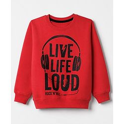 Pine Kids Cotton Mix Knit Sweatshirts with Full Sleeves and Text Print Pack of 3 in Navy Blue